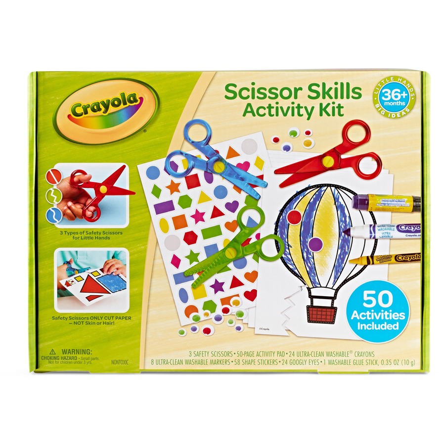 Crayola Young Kids Scissor Skills Activity Kit - Recommended For 3 Year - 1  Kit - Multi - Filo CleanTech